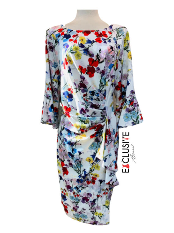 Adrianna Papell Floral Tie Front Dress